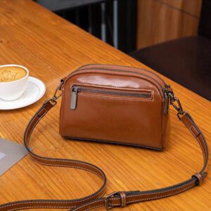 Multi-Layer Mini Crossbody Bag, Fashionable PU Leather Shoulder Bag, Women Vintage Handbag And Wallet