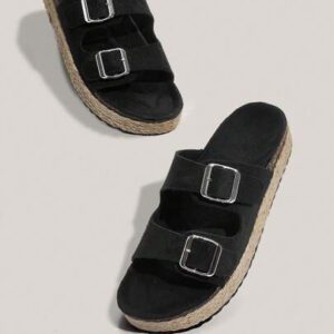 Solecia Woman Shoes Fashion Black Lightweight Vacation Beach Flat Sandals For Summer Vacation Shoes Summer Spring Shoes Spring Break Easter