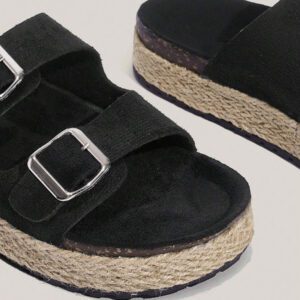 Solecia Woman Shoes Fashion Black Lightweight Vacation Beach Flat Sandals For Summer Vacation Shoes Summer Spring Shoes Spring Break Easter