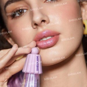SHEGLAM Jelly Wow Hydrating Lip Oil-Pinkies Up Glitter Moisturizing Lip Gloss High-Shine Glossy Glow Non-Sticky Lip Care Hydrating Sleep Mask Lip Makeup Graduation Birthday Holiday Summer Fall Autumn Y2K Fancy Fashion Women Makeup Cosmetic Party Beach Travel Camping Outdoors School Campus Trip Festivals Decor Gift Present Rose Girl Cosplay Best Color Charm Vibe