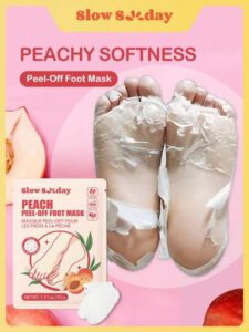 SlowSunday Peach Exfoliating Foot Peel Mask Repair Heels & Removes Dry Dead Skin- Peeling for Cracked Foot