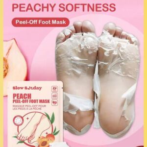 SlowSunday Peach Exfoliating Foot Peel Mask Repair Heels & Removes Dry Dead Skin- Peeling for Cracked Foot