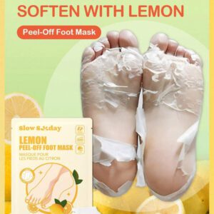 SlowSunday Peach Exfoliating Foot Peel Mask Repair Heels & Removes Dry Dead Skin- Peeling for Cracked Foot