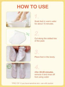 SlowSunday Peach Exfoliating Foot Peel Mask Repair Heels & Removes Dry Dead Skin- Peeling for Cracked Foot – Image 6