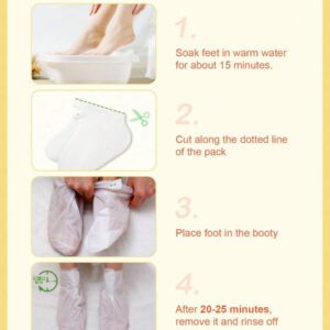 SlowSunday Peach Exfoliating Foot Peel Mask Repair Heels & Removes Dry Dead Skin- Peeling for Cracked Foot