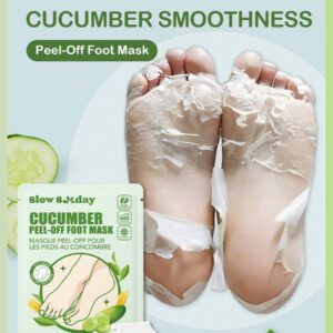 SlowSunday Peach Exfoliating Foot Peel Mask Repair Heels & Removes Dry Dead Skin- Peeling for Cracked Foot