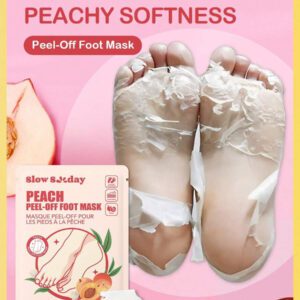 SlowSunday Peach Exfoliating Foot Peel Mask Repair Heels & Removes Dry Dead Skin- Peeling for Cracked Foot