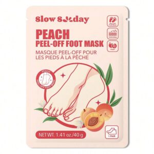 SlowSunday Peach Exfoliating Foot Peel Mask Repair Heels & Removes Dry Dead Skin- Peeling for Cracked Foot
