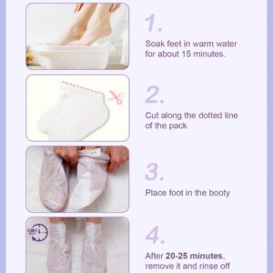 SlowSunday Peach Exfoliating Foot Peel Mask Repair Heels & Removes Dry Dead Skin- Peeling for Cracked Foot