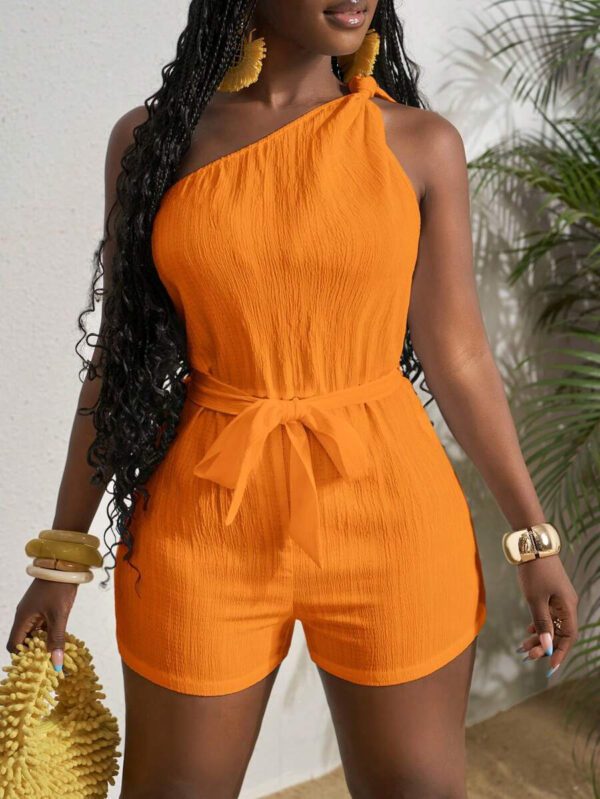 Slaydiva Combinaison blanche plissée à la taille et à la taille avec un nœud papillon, , pour femmes, convient pour les festivals de musique printemps/été, l'Ouest, le nomadisme, Pâques, Nashville, les fêtes d'anniversaire, la remise des diplômes, les étudiantes, le quotidien, les vacances, les croisières, la plage, le bronzage – Image 9