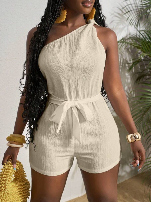 Slaydiva Combinaison blanche plissée à la taille et à la taille avec un nœud papillon, , pour femmes, convient pour les festivals de musique printemps/été, l'Ouest, le nomadisme, Pâques, Nashville, les fêtes d'anniversaire, la remise des diplômes, les étudiantes, le quotidien, les vacances, les croisières, la plage, le bronzage – Image 30