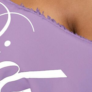 SUMWON WOMEN Top court style épaules dénudées avec logo calligraphié, tenue casual d'été pour festival, week-end, soirée, style urbain