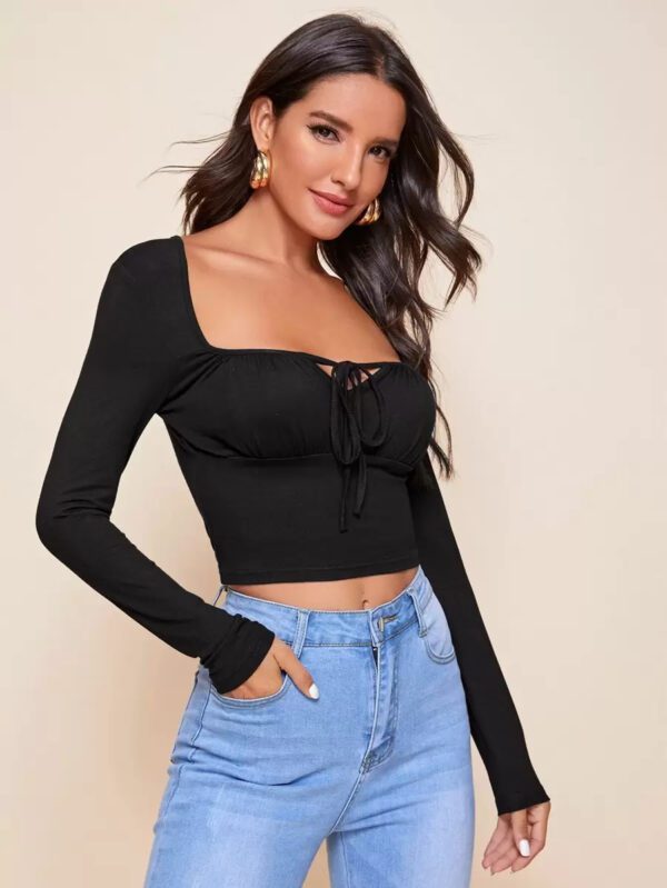 SHEIN Privé Top court à nœud à ruchés – Image 12