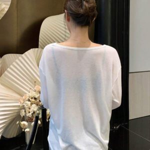 DAZY T-shirt à manches longues pour femmes, style décontracté polyvalent, de couleur unie et simple