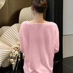 DAZY T-shirt à manches longues pour femmes, style décontracté polyvalent, de couleur unie et simple