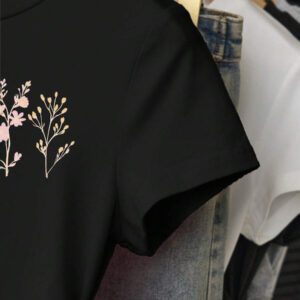 INAWLY T-shirt femme à manches courtes de couleur unie, design minimaliste pour un port casual quotidien