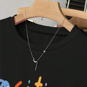 INAWLY T-shirt femme à manches courtes de couleur unie, design minimaliste pour un port casual quotidien