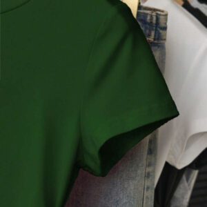 INAWLY T-shirt femme à manches courtes de couleur unie, design minimaliste pour un port casual quotidien