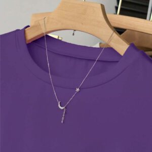 INAWLY T-shirt femme à manches courtes de couleur unie, design minimaliste pour un port casual quotidien