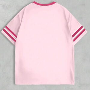 SHEIN T-shirt Femme Style Collège Sports Style Lettre Combinée Numérique Rétro Pois Sens de la Rue Décontracté
