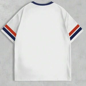 SHEIN T-shirt Femme Style Collège Sports Style Lettre Combinée Numérique Rétro Pois Sens de la Rue Décontracté