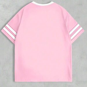 SHEIN T-shirt Femme Style Collège Sports Style Lettre Combinée Numérique Rétro Pois Sens de la Rue Décontracté