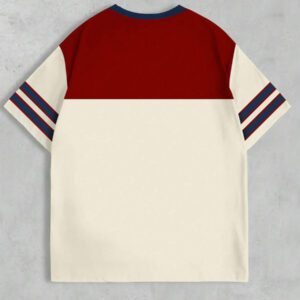 SHEIN T-shirt Femme Style Collège Sports Style Lettre Combinée Numérique Rétro Pois Sens de la Rue Décontracté