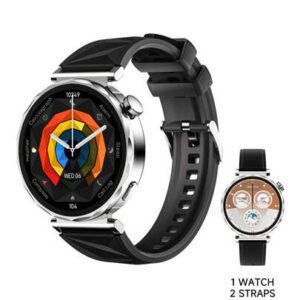 Microwear Montre intelligente unisexe à écran tactile complet de 2,01 pouces - Montre de fitness pour sports de plein air, prend en charge les appels sans fil et les alertes de messages, plusieurs modes sportifs, caméra/musique à distance, suivi d'activité, compatible avec Android et IOS, batterie 350 mAh, écran IPS, boîtier en alliage... .