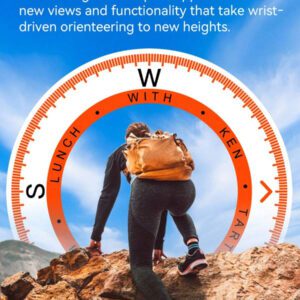 Microwear Montre intelligente unisexe à écran tactile complet de 2,01 pouces - Montre de fitness pour sports de plein air, prend en charge les appels sans fil et les alertes de messages, plusieurs modes sportifs, caméra/musique à distance, suivi d'activité, compatible avec Android et IOS, batterie 350 mAh, écran IPS, boîtier en alliage... .