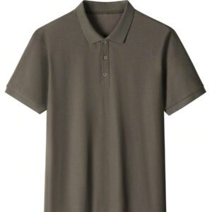 Polo uni à manches courtes pour homme, minimaliste et à la mode, idéal pour l'été