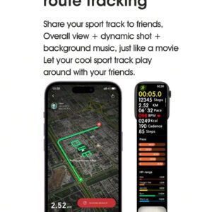 Microwear Montre connectée de 2,07 pouces avec écran tactile, pour hommes et femmes compatible avec les téléphones Android et iOS. Moniteur de fréquence cardiaque, suivi de l'oxygène dans le sang, moniteur de sommeil, tracker de fitness étanche IP68, argent