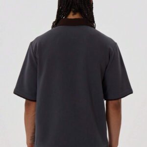 Musero Chemise polo à boutons avec col contrastant en tricot