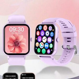 LIFEBEE Montre connectée LIFEBEE pour femmes et hommes, écran tactile HD plein 1,83'', appels sans fil (répondre/passer des appels), traqueur d'activité, plus de 100 modes sport, podomètre, alertes de messages, tracker de fitness sportif