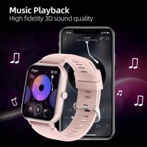 LIFEBEE Montre connectée LIFEBEE pour femmes et hommes, écran tactile HD plein 1,83'', appels sans fil (répondre/passer des appels), traqueur d'activité, plus de 100 modes sport, podomètre, alertes de messages, tracker de fitness sportif