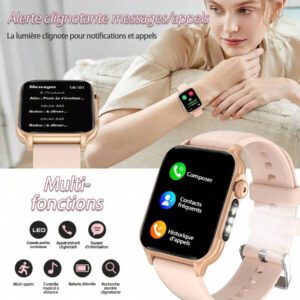 LIGE La nouvelle montre connectée LIGE, plus de 100 modes de sport, chronomètre, réveil, rappel, lampe de poche LED, lecture de musique, prévisions météorologiques, montre multifonctionnelle pour femmes et hommes