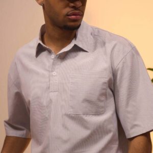 Musero Chemise polo rayée style casual chic et à manches courtes et coupe boîte pour les vacances d'été