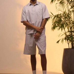 Musero Chemise polo rayée style casual chic et à manches courtes et coupe boîte pour les vacances d'été