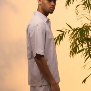 Musero Chemise polo rayée style casual chic et à manches courtes et coupe boîte pour les vacances d'été