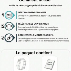 EFFEOKKI Montre connectée Bracelet fitness Effeokki. Fin et élégant, pour hommes et femmes. Podomètre, suivi de la santé, étanche, suivi d'activité, météo, multiports. Bracelet connecté compatible et Android