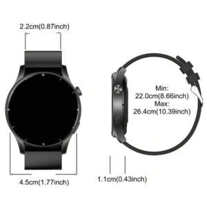 1 pièce Montre connectée mode unisexe de 1,39 pouces, avec affichage 3D personnalisé, fonction d'appel, réception de messages, podomètre, suivi des calories, modes multisports, assistant vocal et contrôle de la musique