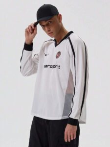 Musero Chemise de football à manches longues avec slogan "Musero" – Image 3