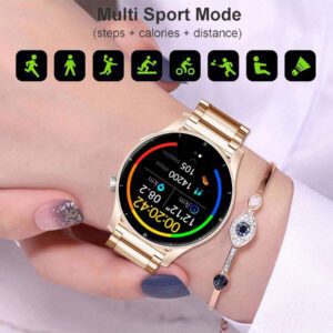 Montre connectée unisexe de 1,39 pouces avec fonction d'appel, réception de texte, comptage des pas, suivi des calories, modes sportifs multifonctions, alarme, contrôle à distance de la musique, paramètres de cadran personnalisés