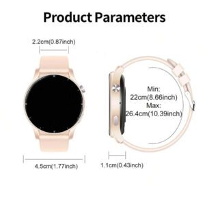 Montre connectée unisexe de 1,39 pouces avec fonction d'appel, réception de texte, comptage des pas, suivi des calories, modes sportifs multifonctions, alarme, contrôle à distance de la musique, paramètres de cadran personnalisés