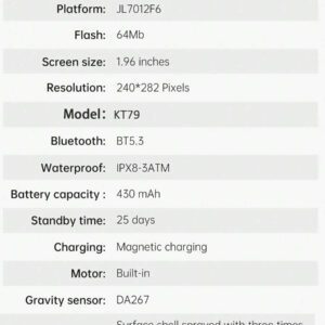 1 pièce Montre intelligente électronique multifonction étanche 3 ATM de 5 cm avec bracelet en silicone, unisexe. Équipée de différents modes sport, lampe de poche, applications sociales, rappel d'informations, Bluetooth, compatible Android et iOS pour l'école, l'entraînement, etc.