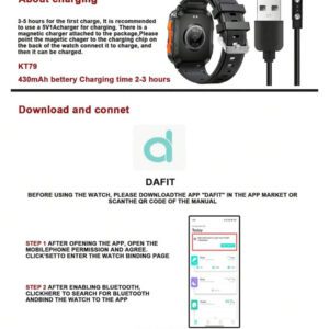 1 pièce Montre intelligente électronique multifonction étanche 3 ATM de 5 cm avec bracelet en silicone, unisexe. Équipée de différents modes sport, lampe de poche, applications sociales, rappel d'informations, Bluetooth, compatible Android et iOS pour l'école, l'entraînement, etc.