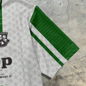 AXEPEAK Polo à manches courtes oversize à motif numérique tricoté lâche, édition école et streetwear