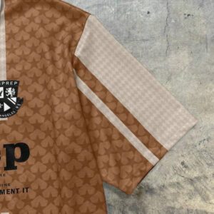 AXEPEAK Polo à manches courtes oversize à motif numérique tricoté lâche, édition école et streetwear