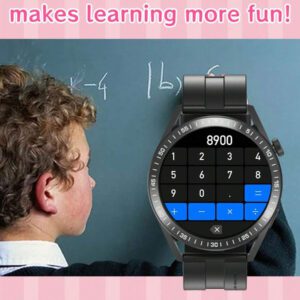 1 pièce Montre connectée haute définition de 1,32 pouces pour adolescents et jeunes, avec bracelet en silicone, comprenant la température corporelle, les prévisions météorologiques, le Bluetooth, le suivi des activités sportives, l'alerte d'appel entrant, compatible Android et iOS, idéal pour les cadeaux, l'école, les sports, les rassemblements