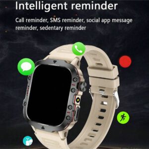 ERUN Nouvelle montre connectée intelligente 2025 avec réponse d'appel Bluetooth, écran tactile, suivi de la condition physique. Smartwatch pour hommes et femmes compatible Android et iOS. Cadeau parfait pour la Fête des Pères