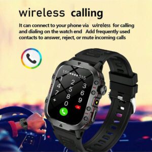 ERUN Nouvelle montre connectée intelligente 2025 avec réponse d'appel Bluetooth, écran tactile, suivi de la condition physique. Smartwatch pour hommes et femmes compatible Android et iOS. Cadeau parfait pour la Fête des Pères